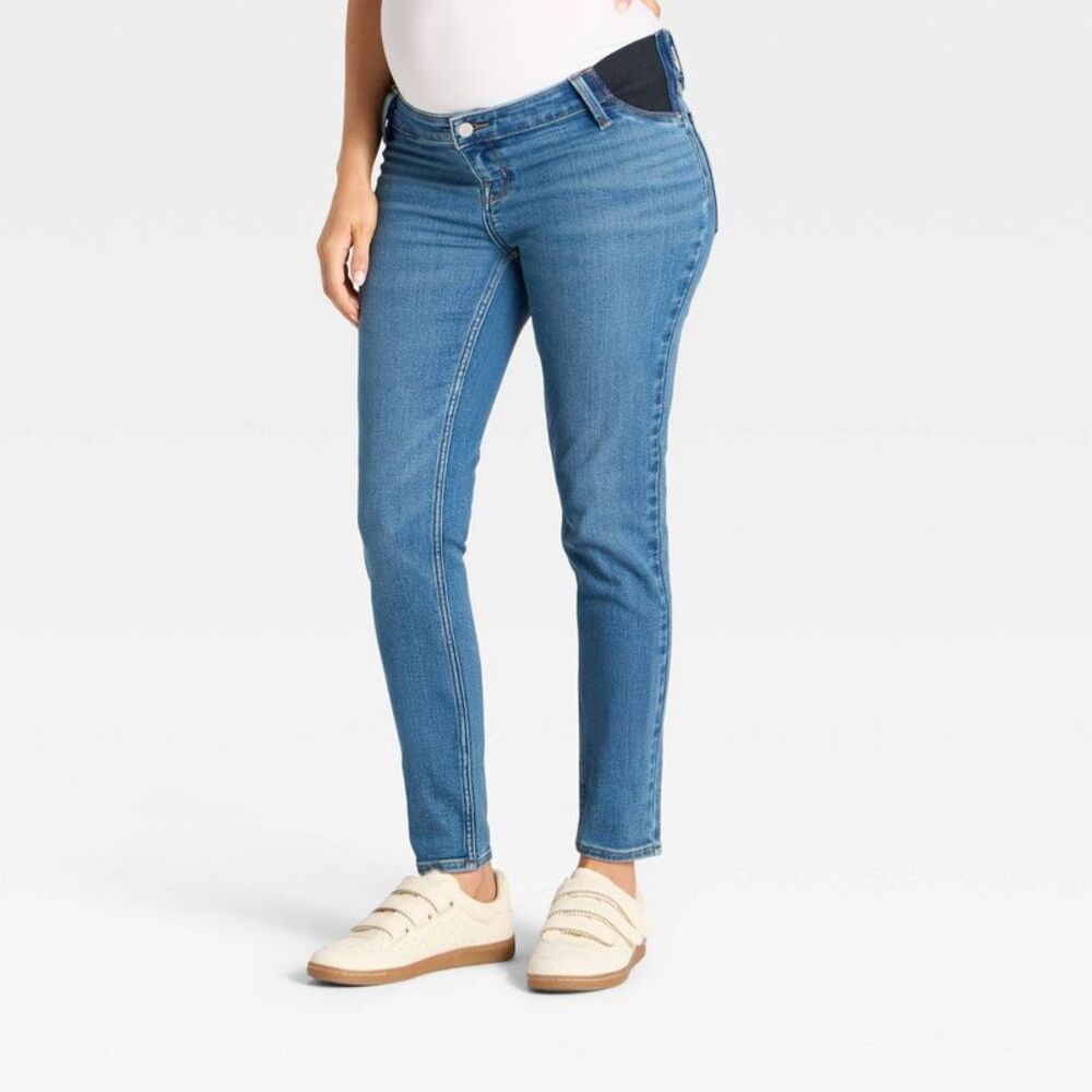 NWOT Maternity Skinny Jeans in Light Blue - Comfortable Stretch Denim